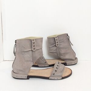 Bernardo Taupe Sandals with Studded Design